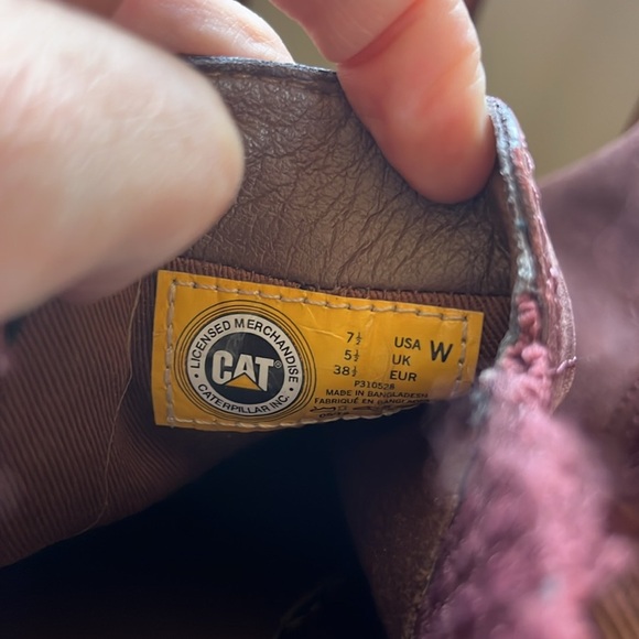 NWOT Caterpillar Jess Leather Wine Bootie Size 7.5 - Picture 10 of 12